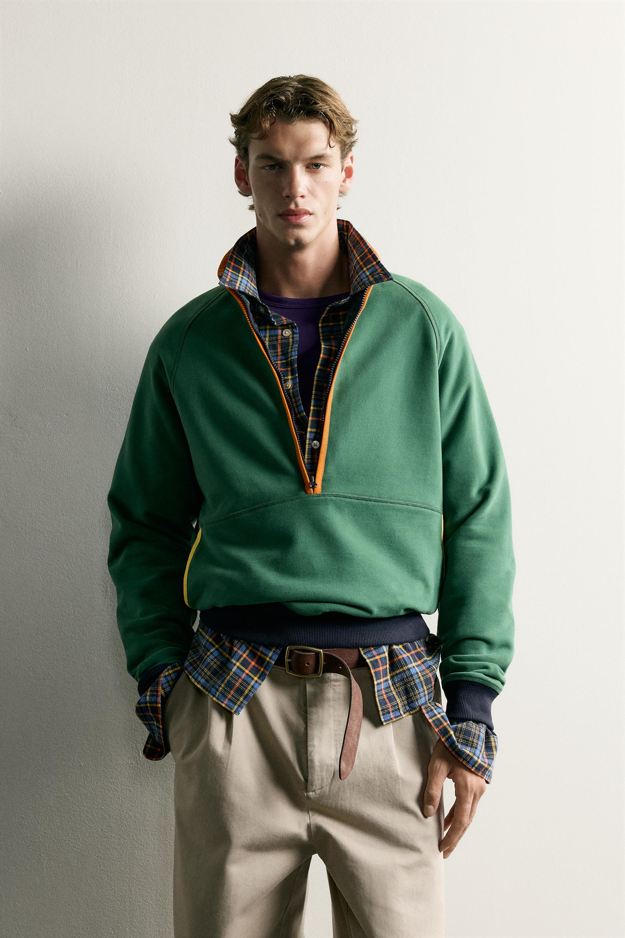 SWEAT COL ZIPPÉ COLOR BLOCK